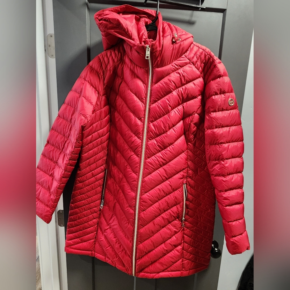 Michael Kors Red Quilted Jacket